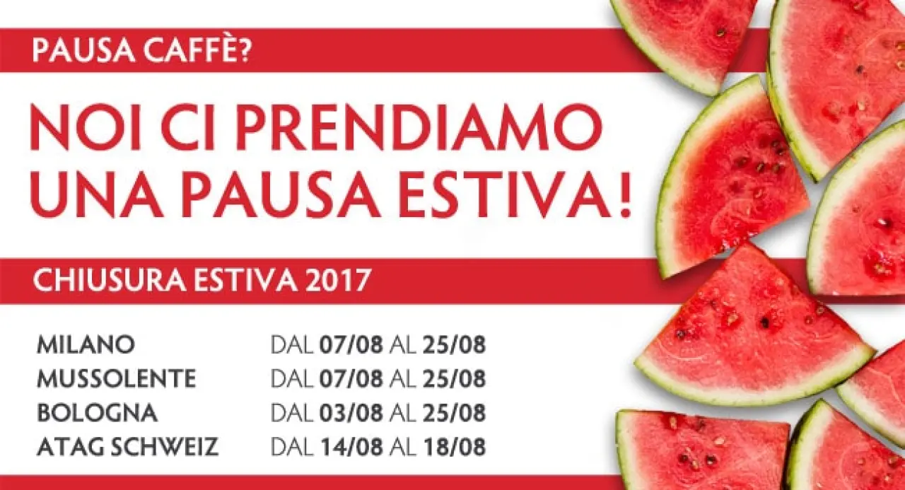 Chiusura estiva per ferie