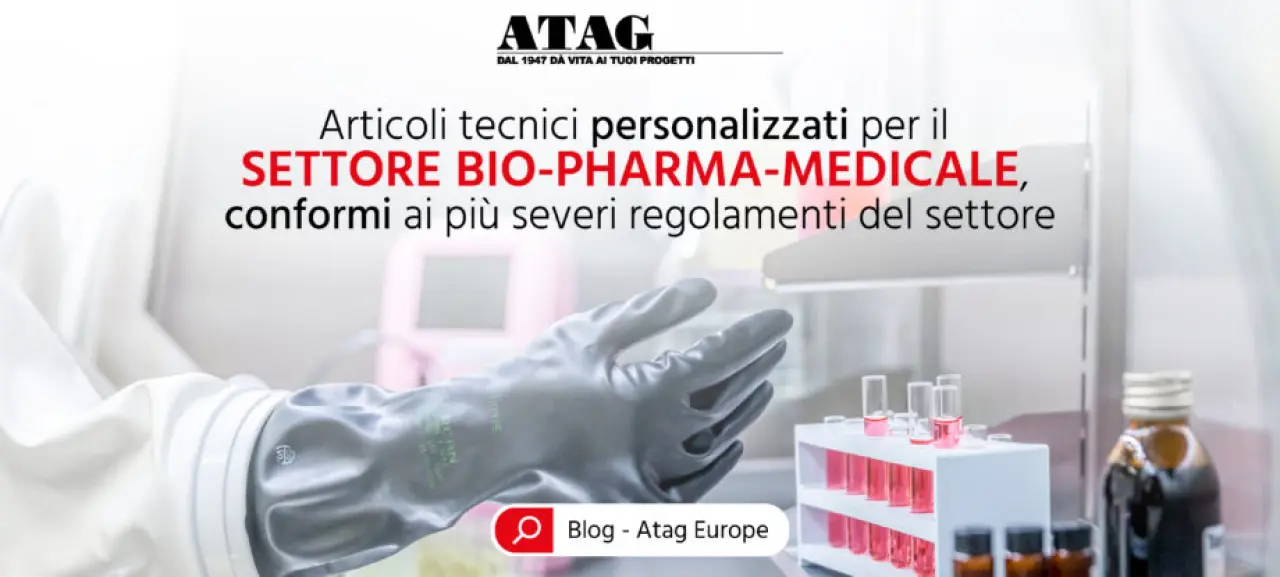 Articoli tecnici personalizzati per il settore bio-pharma-medicale, conformi ai più severi regolamenti del settore.