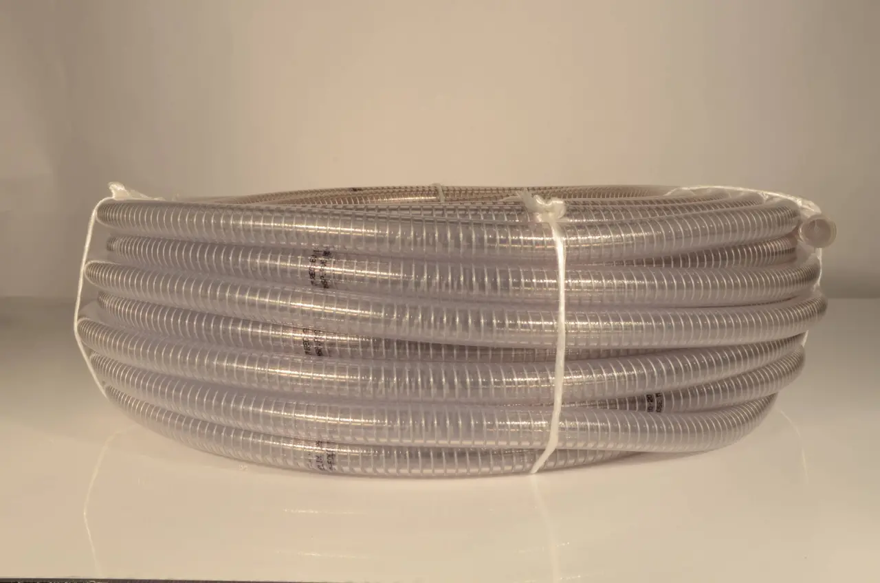 A-FOOD TRASP.PVC HOSE METAL HELIX